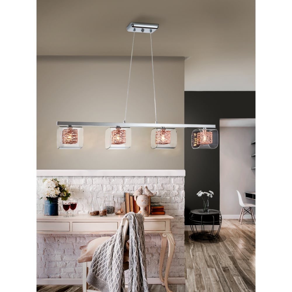Lios Pendant Lamp with Adjustable 4-Light Design
