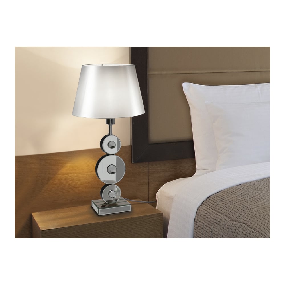 Elegant Sion Mirror & Glass Table Lamp