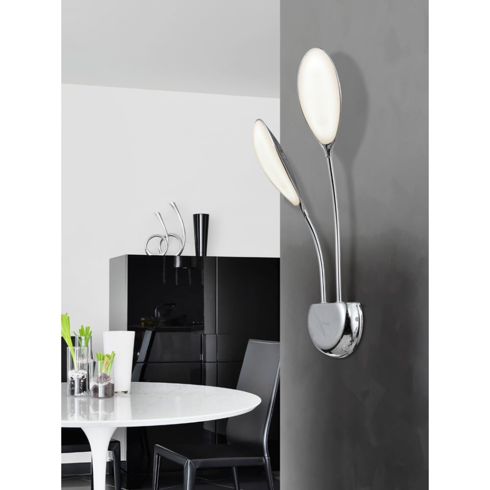 Lucila Dual LED Chromed Wall Light