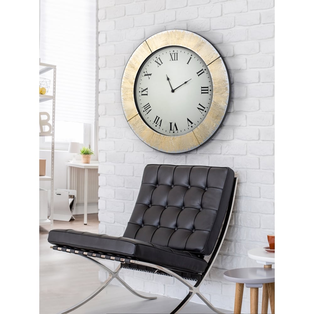 Golden Gleam Mirror Clock, 60 cm