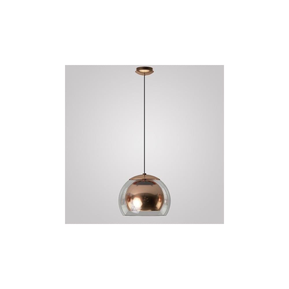 Lustrous Copper Glass Globe Pendant Light