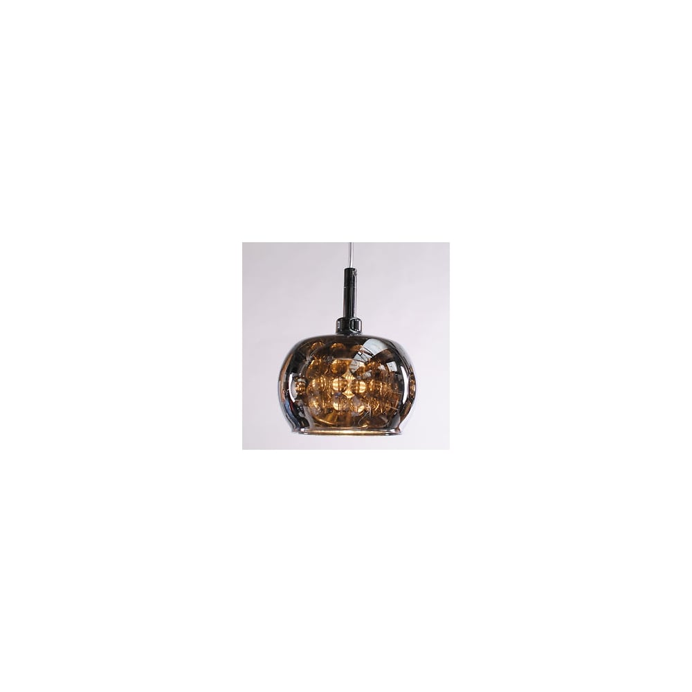 Glistening Crystal Dome LED Pendant Light with Art Deco Flair