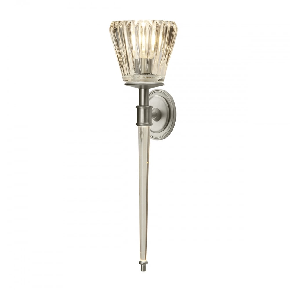 Agatha Dual Light Elegant Bathroom Sconce in Brushed Nickel