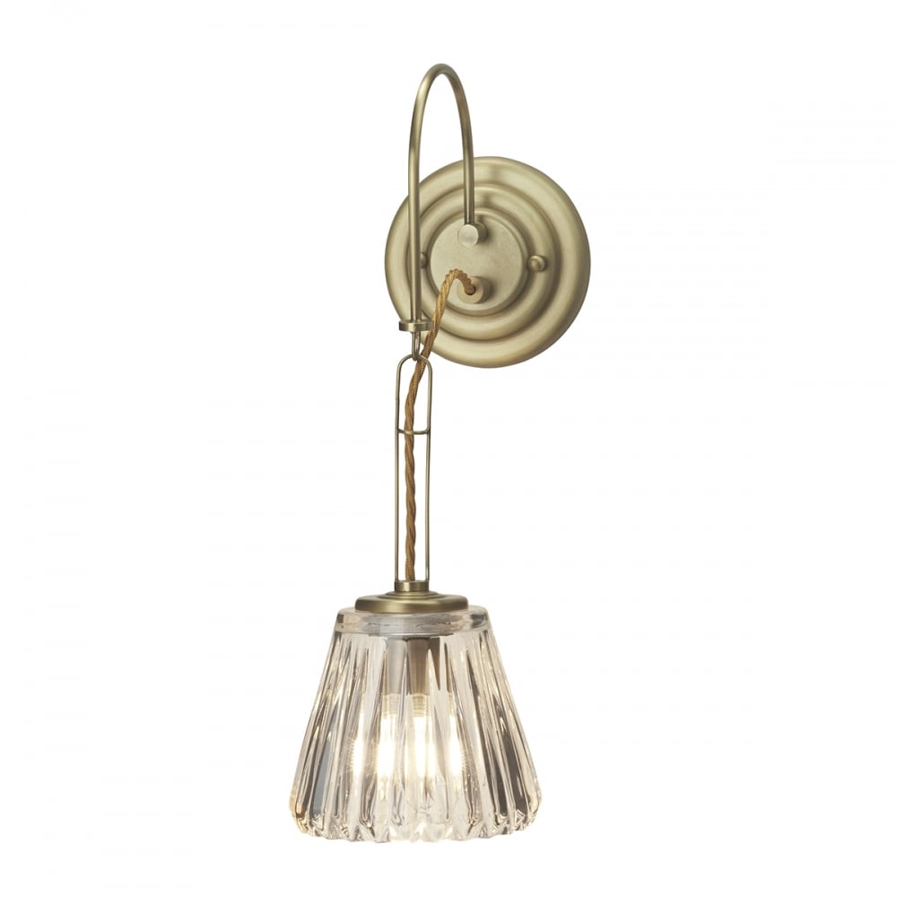 Demelza Brushed Brass Bathroom Wall Light Fixture