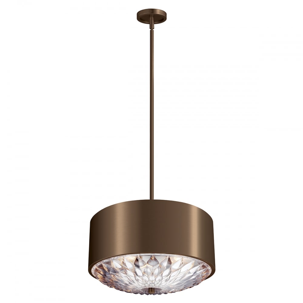 Botanic Elegance 4-Light Pendant in Dark Aged Brass