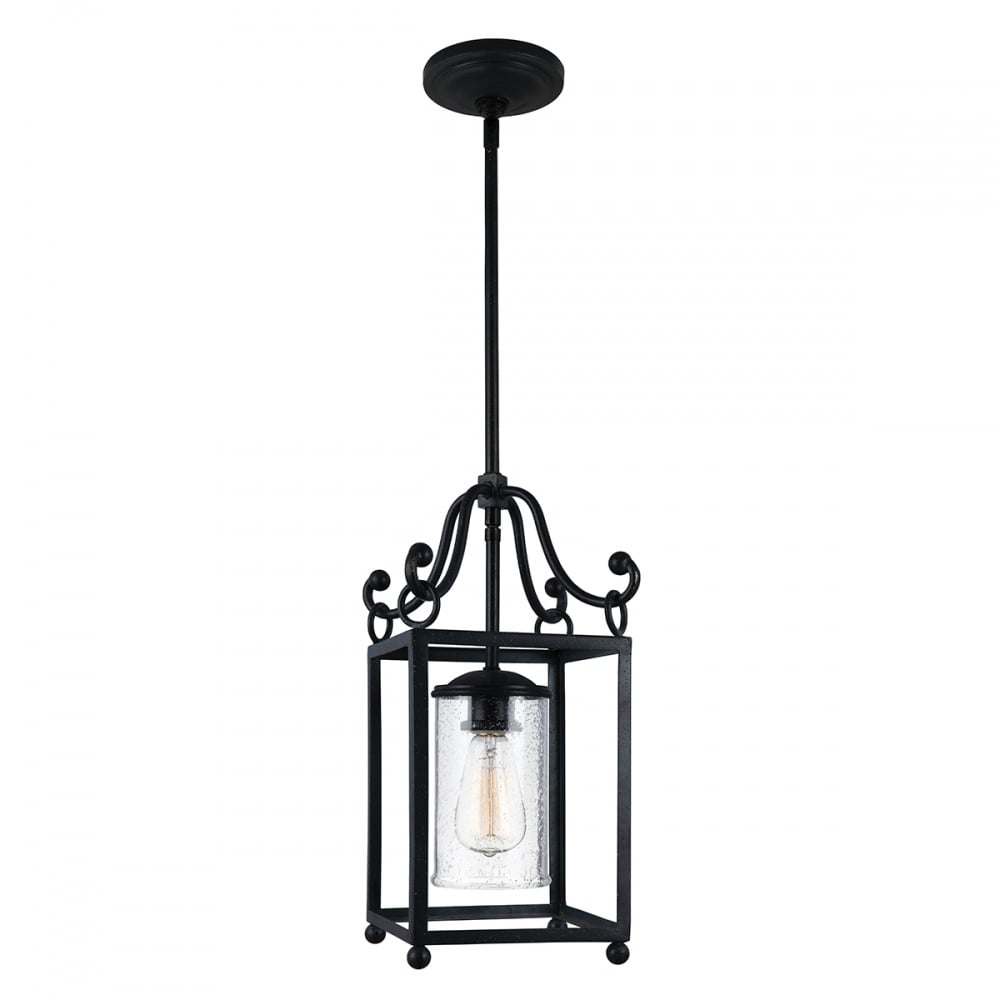 Declaration Mini-Pendant Light with Antique Forged Iron Finish