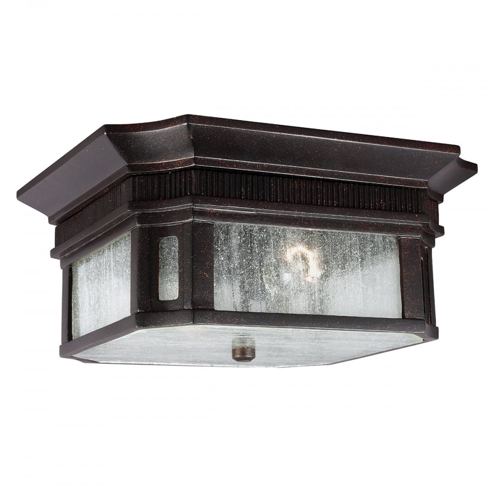 Federal Gilded Bronze Double Light Outdoor Flush Lantern