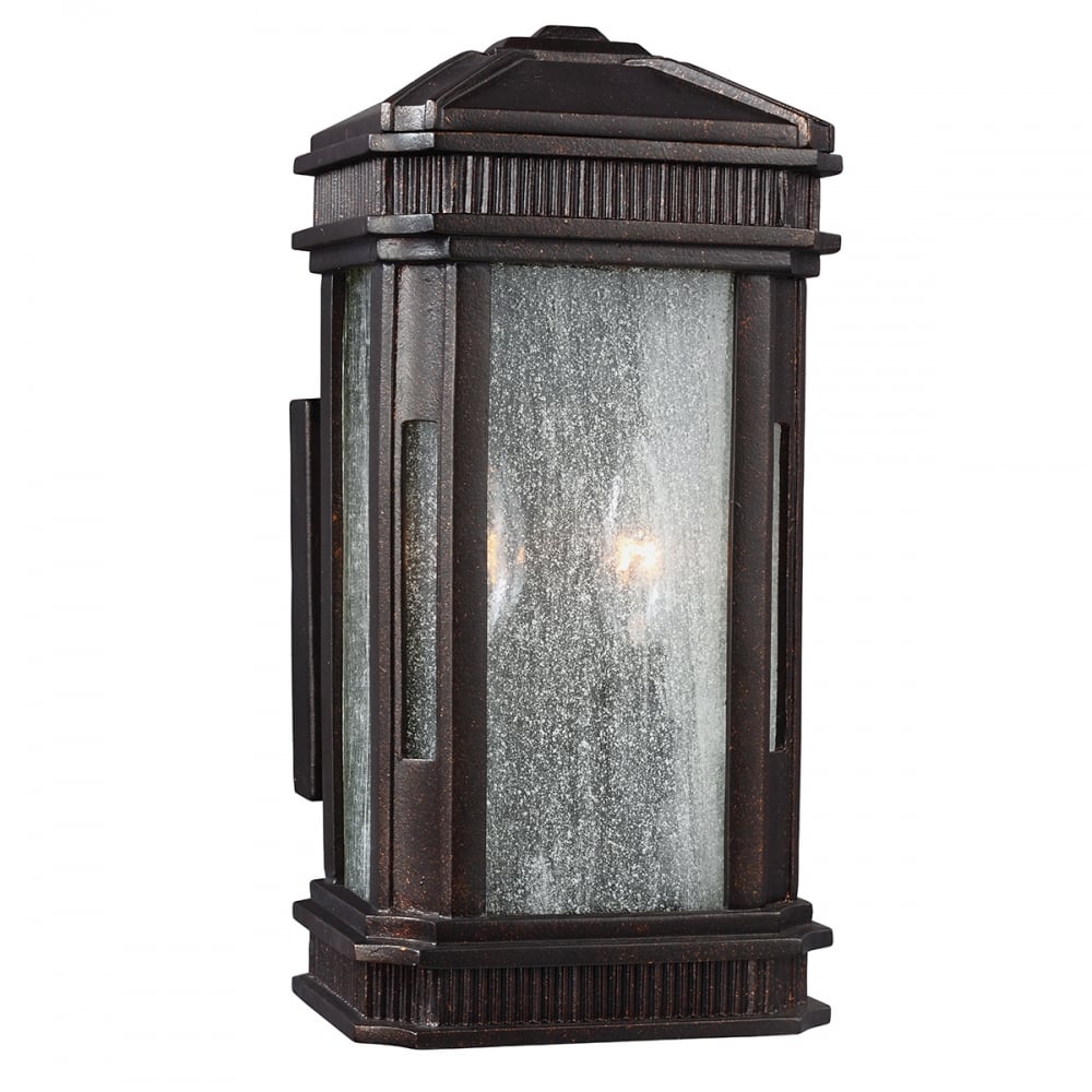 Classic Federal Wall Lantern in Gilded Bronze - Dual Light Outdoor Fixture