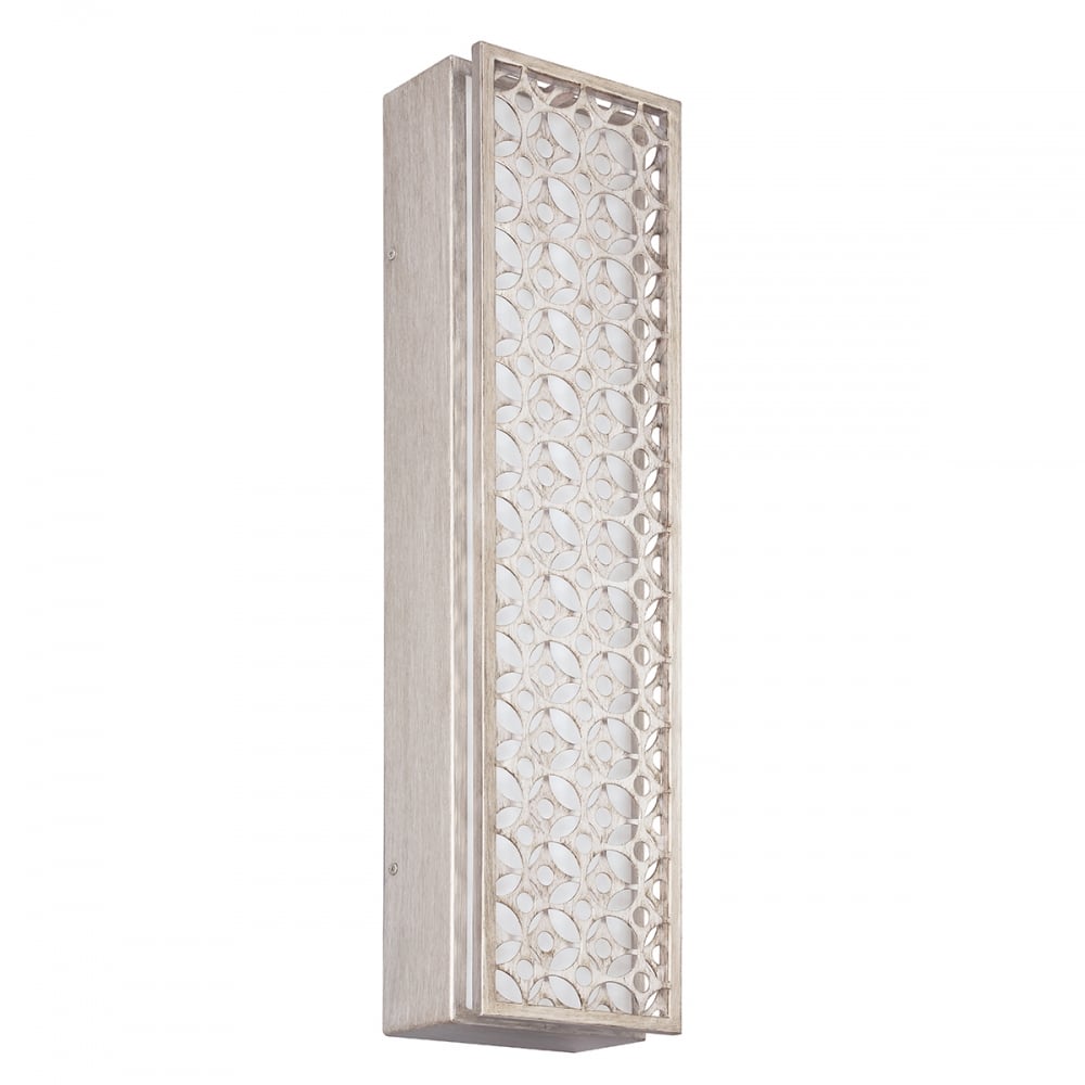 Moroccan Sunrise Silver Geometric LED Wall Sconce