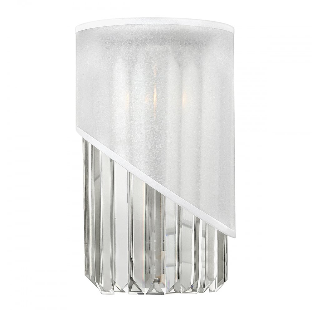 Gigi 1-Light Wall Sconce with Polished Nickel Finish and Crystal Accents