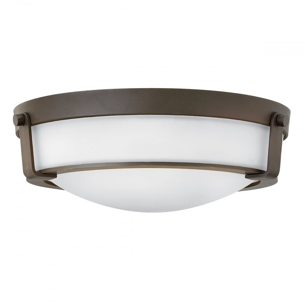 Hathaway Olde Bronze 3-Light Medium Flush Mount Ceiling Fixture