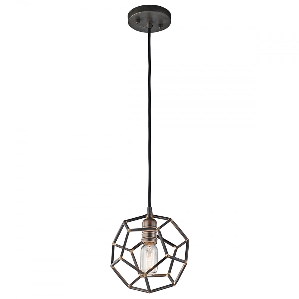 Rocklyn Industrial Geometric Steel Pendant Light