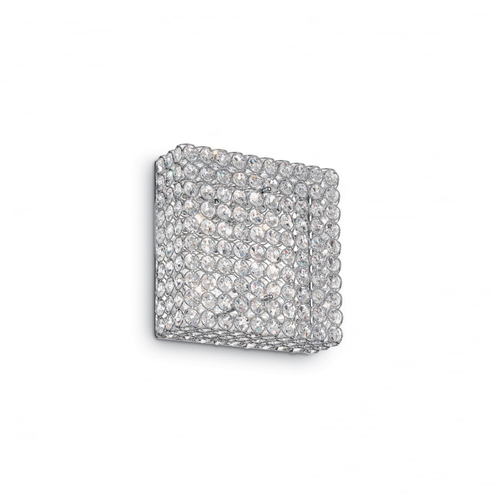 Modern Admiral Quad Crystal Square Wall Sconce