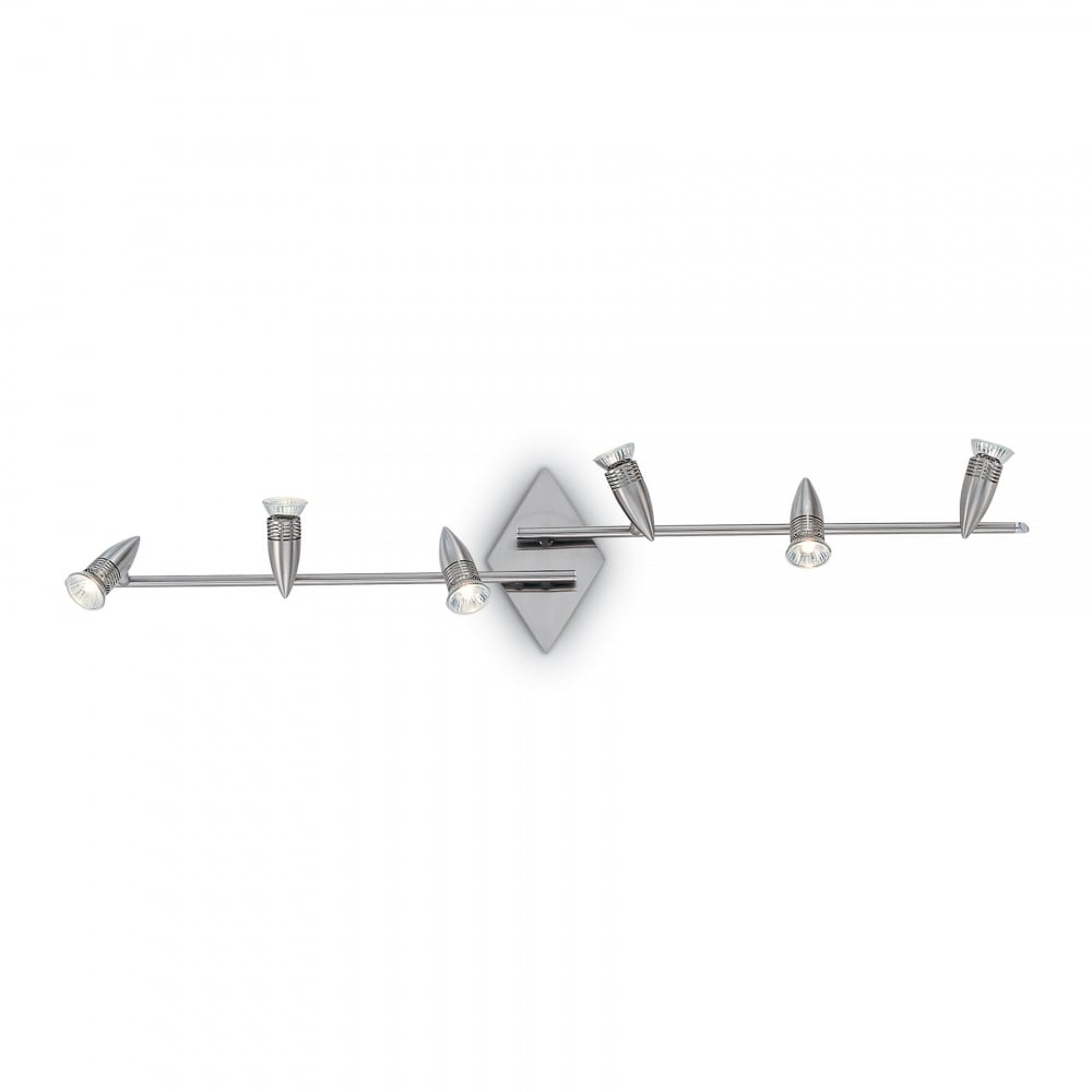 Alfa Contemporary Nickel Dual-Arm Spotlight Fixture