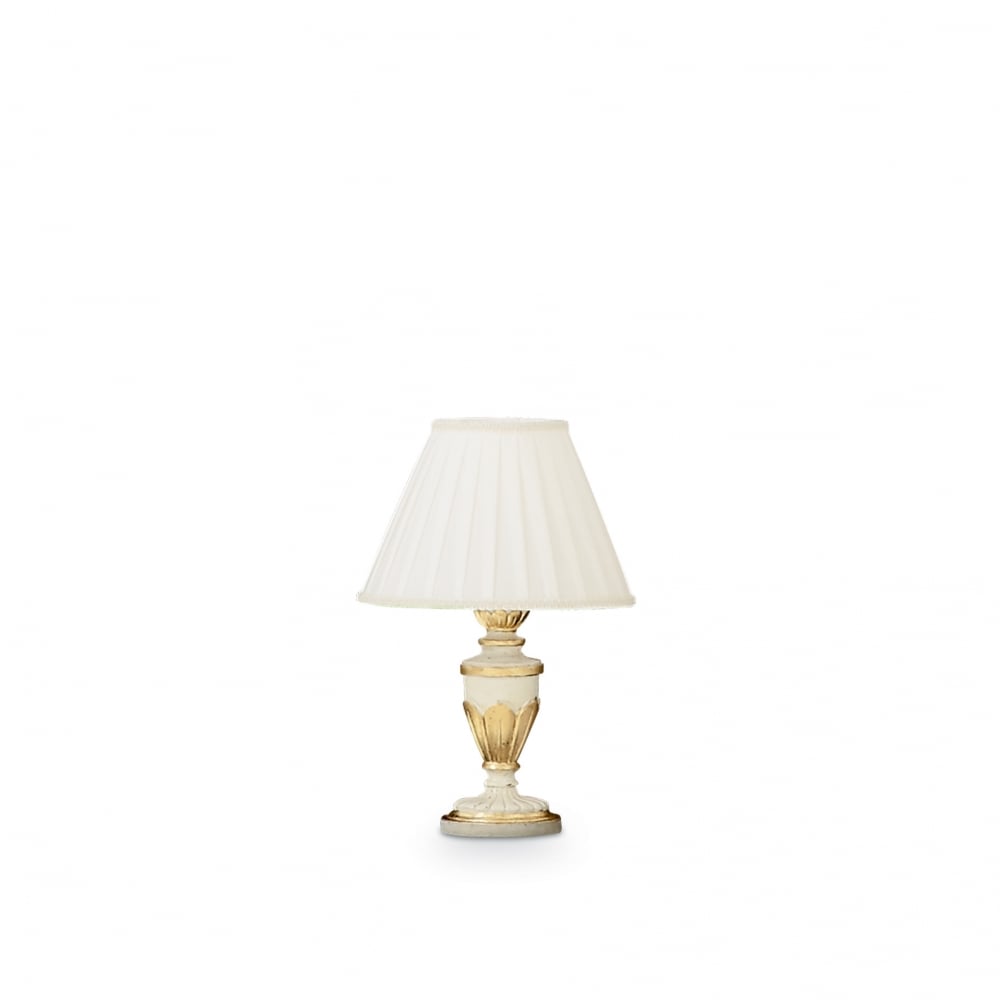 Timeless Elegance: White & Gold Firenze Lamp