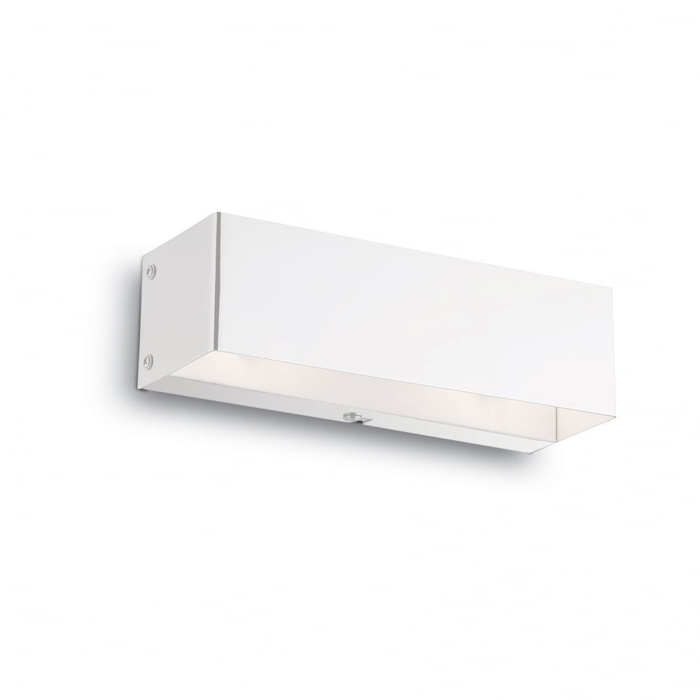 Sleek White Rectangular Modern Wall Light Fixture