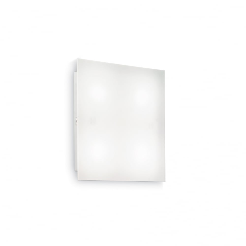 Contemporary Square White Wall Light - 20cm Minimalist Design