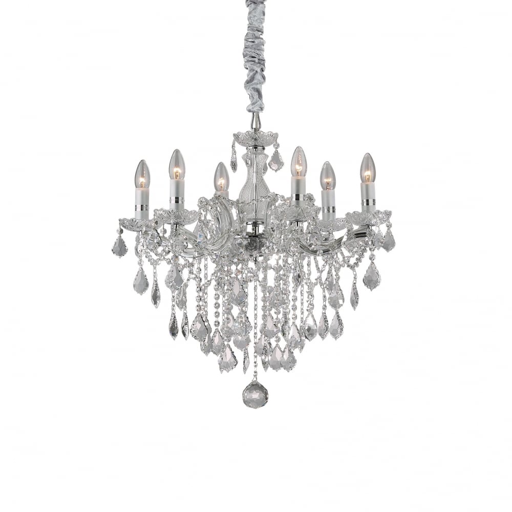 Florian 6-Light Clear Crystal Classic Chandelier