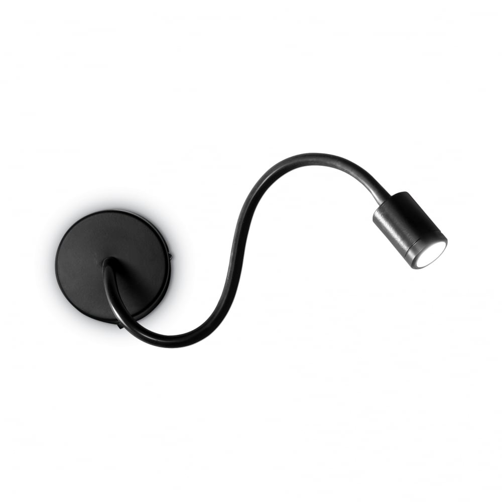 Modern Black Adjustable Wall-Mounted Reading Lamp