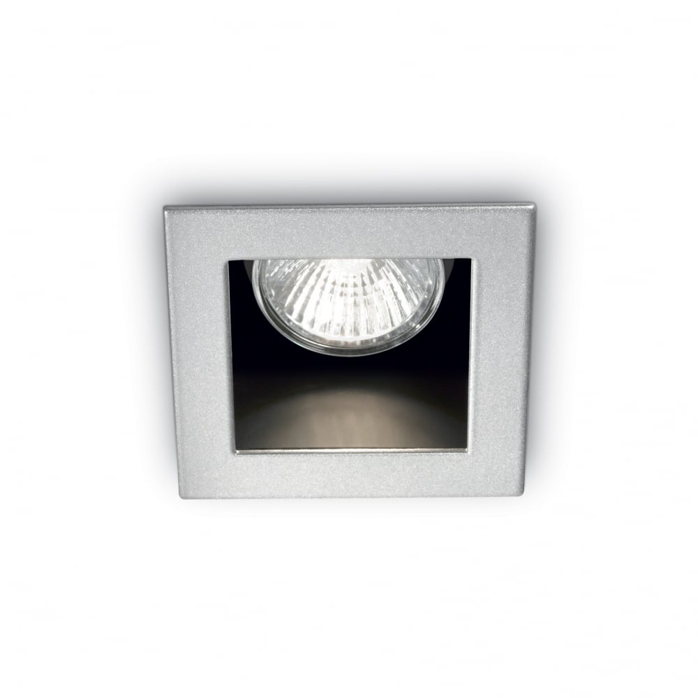 Contemporary Offset Bezel Square Recessed Ceiling Downlight, GU10, Aluminum