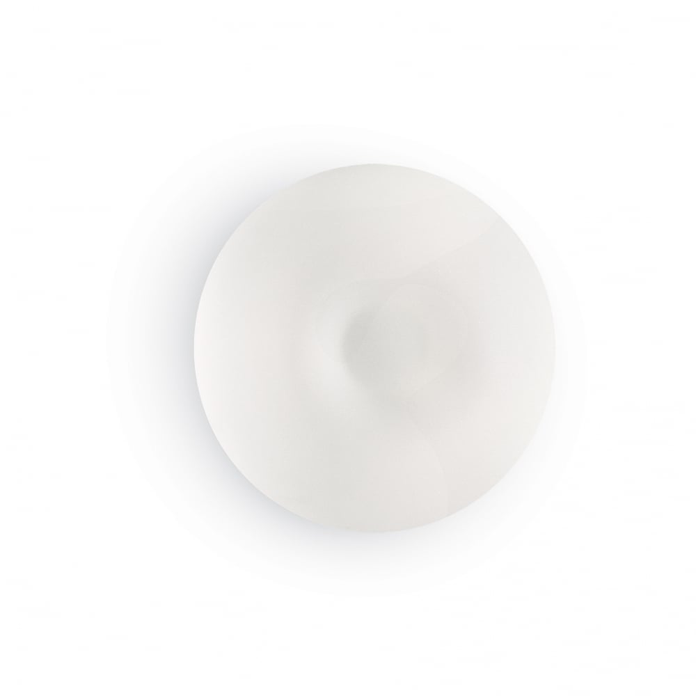 Radiant Contemporary White Round Wall and Ceiling Light