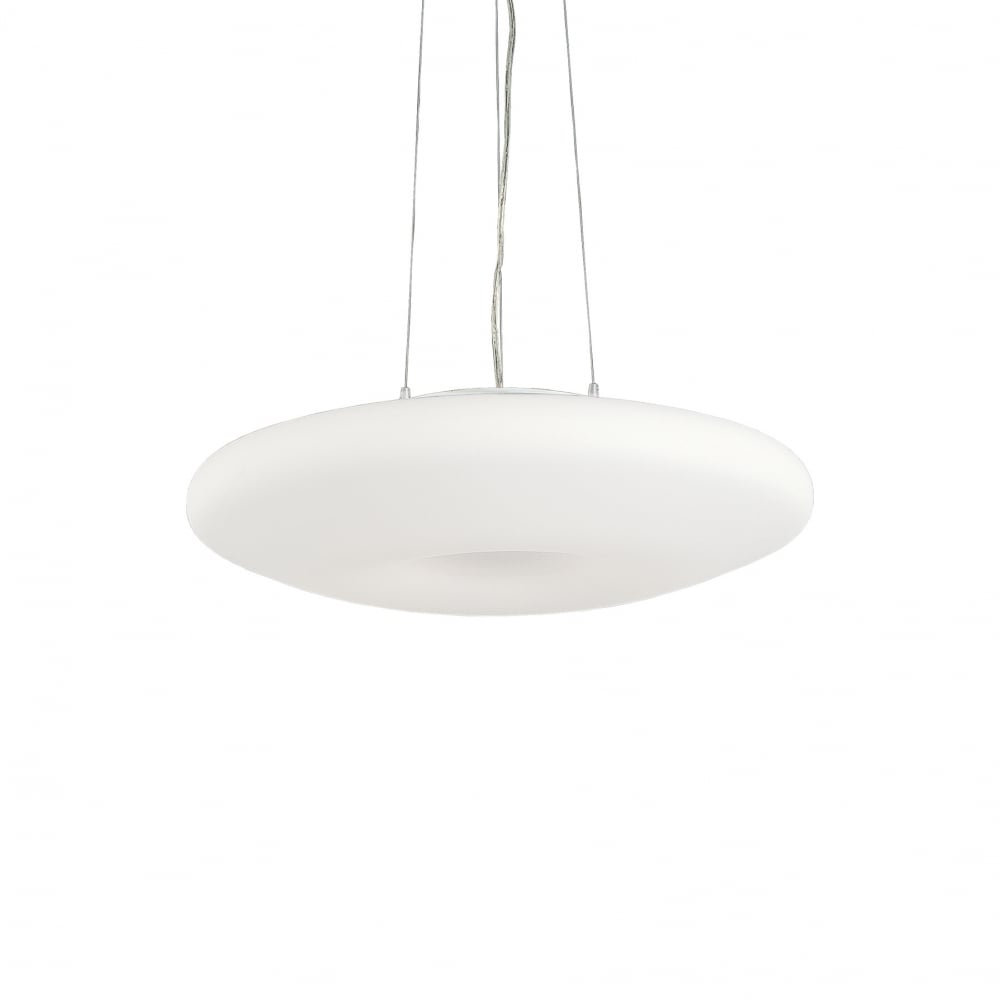 Luminous Elegance: Contemporary White Round Ceiling Pendant