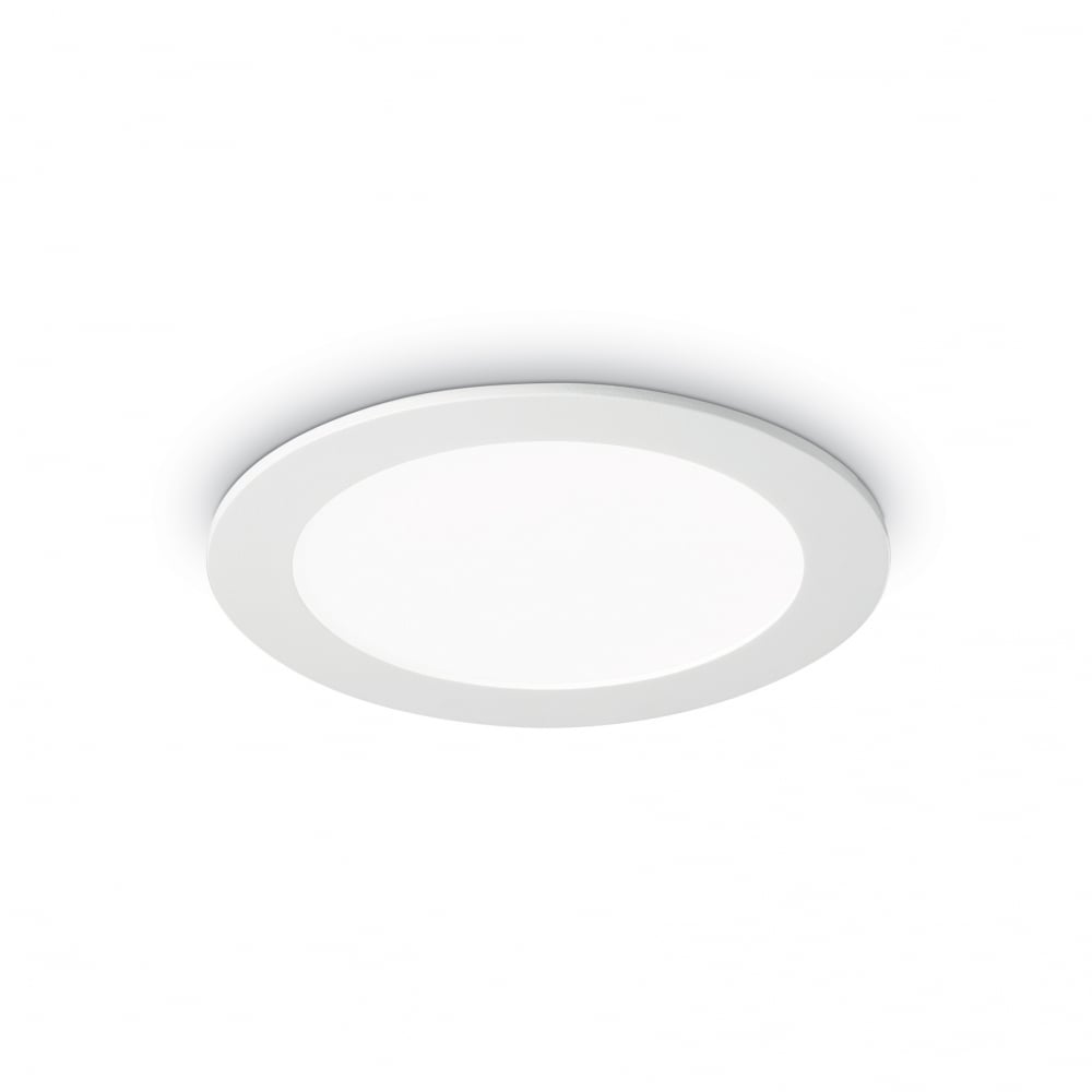 Zen Groove Modern Circular LED Ceiling Light - White Finish