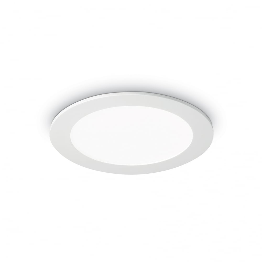 Zen Groove LED Flush Mount Ceiling Light - Modern White Design