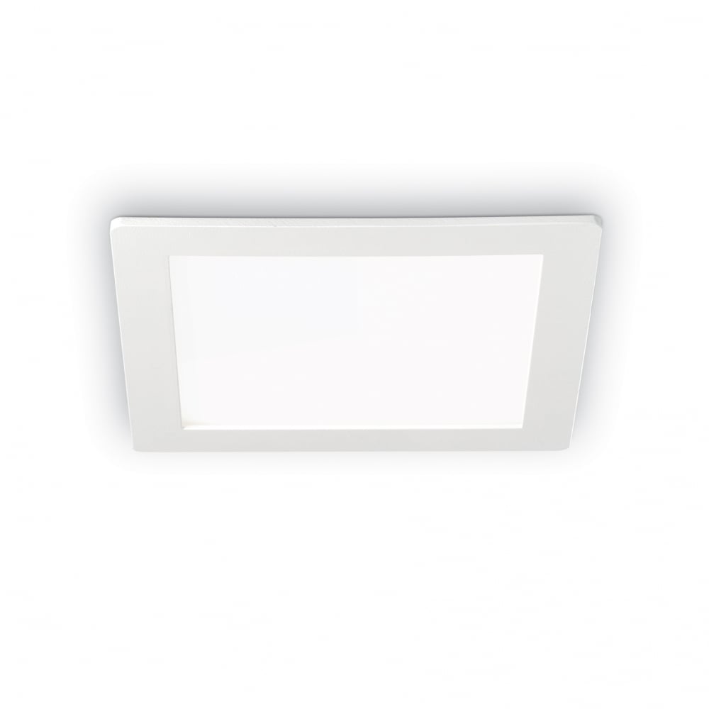 Groove Zen Modern White Square LED Ceiling Light Fixture