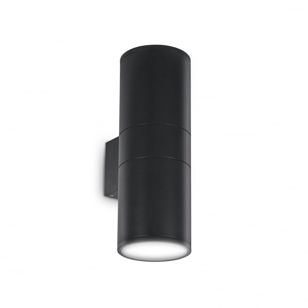 Sleek Black Outdoor Dual Up/Down Wall Light Fixture