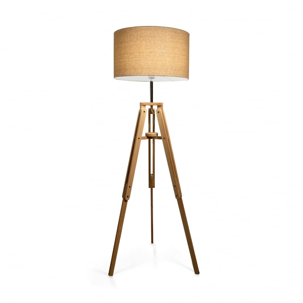 Modern Klimt Tripod Floor Lamp with Contemporary Drum Shade