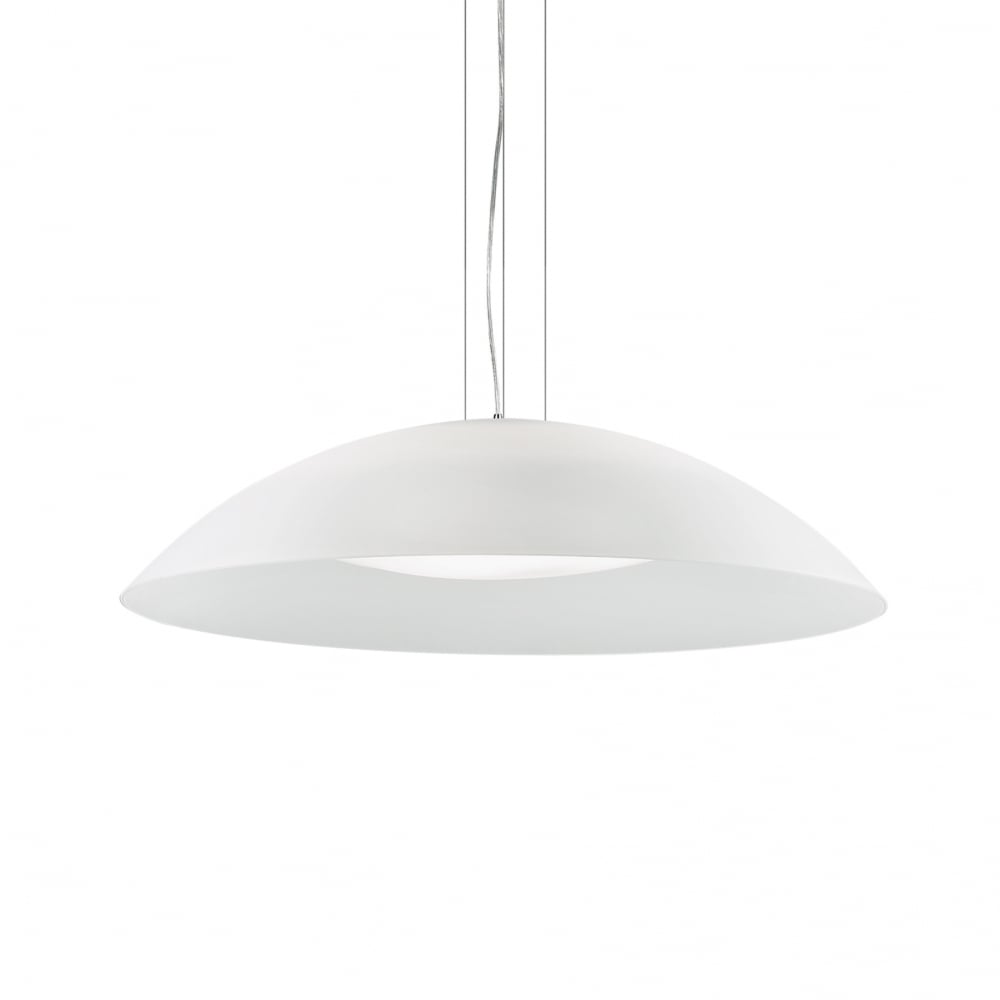 Lena Modern Triple Pendant Light in White - D74