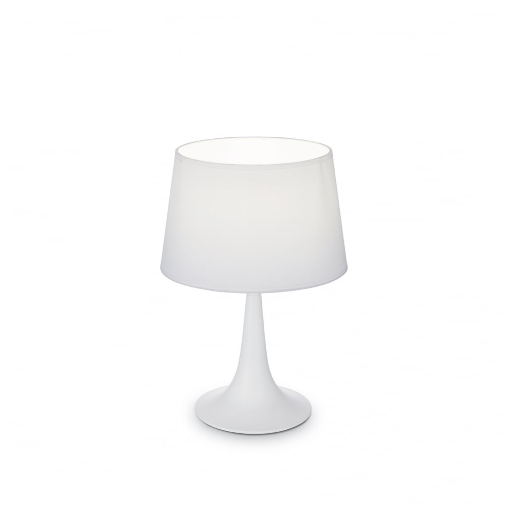 Chic Modern White Table Lamp - London Series, Small Size