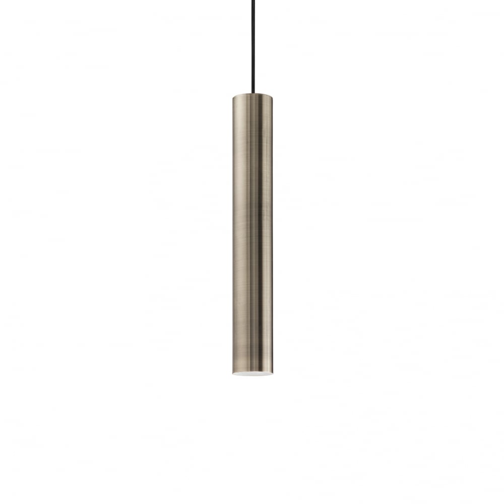 Sleek Bronze Cylinder Ceiling Spotlight Pendant