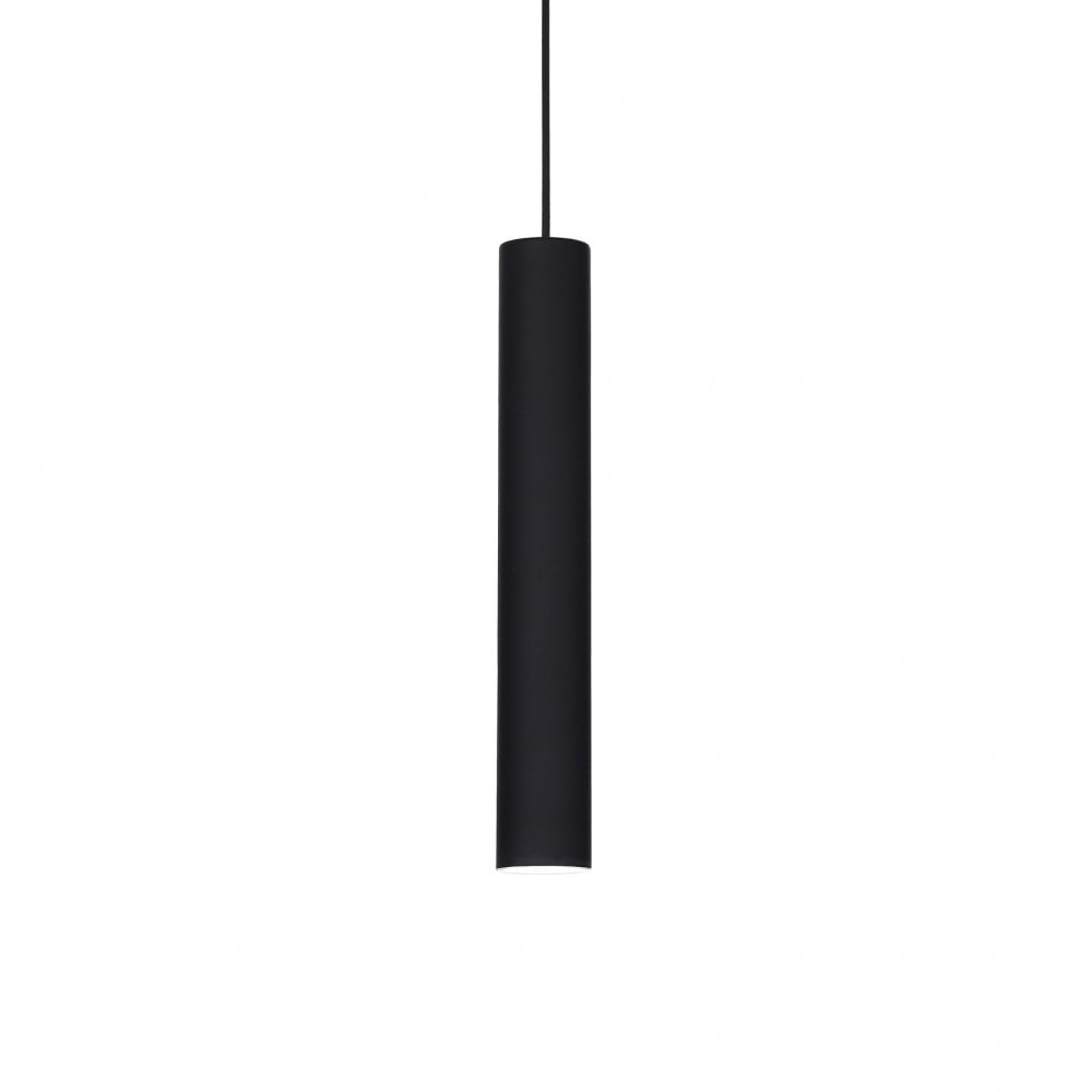 Sleek Black Contemporary Tubular Ceiling Spotlight GU10