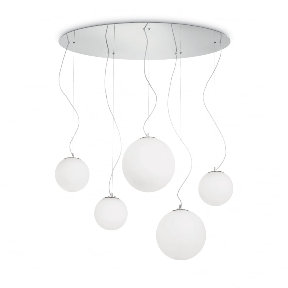 Sleek Modern Mapa 5-Light Pendant Chandelier