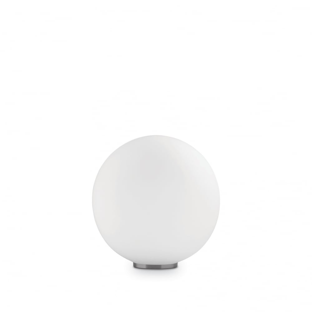 Sleek Modern Mapa White Globe Table Lamp - 20cm Diameter