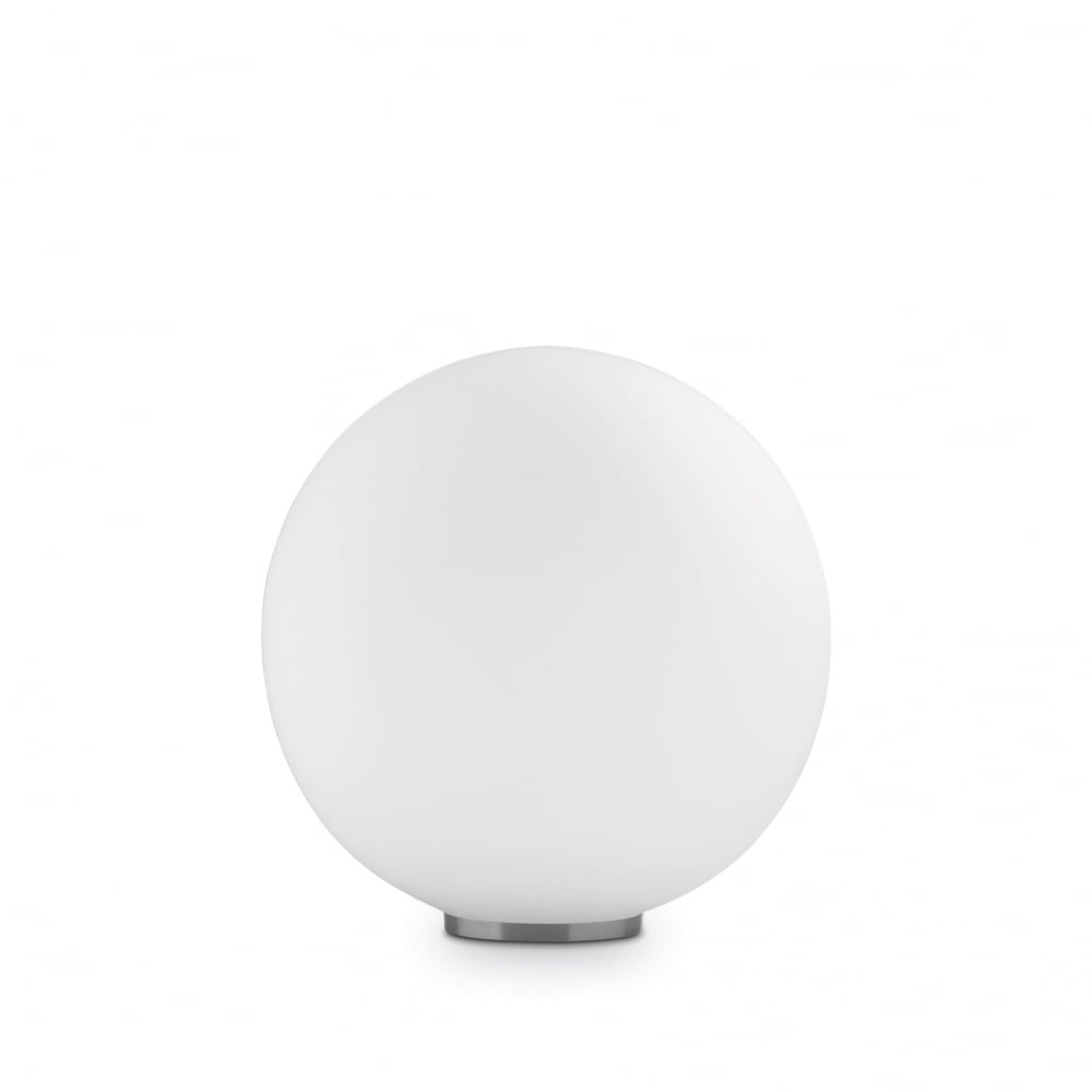 Mapa Modern White Glass Table Lamp - 40cm Diameter