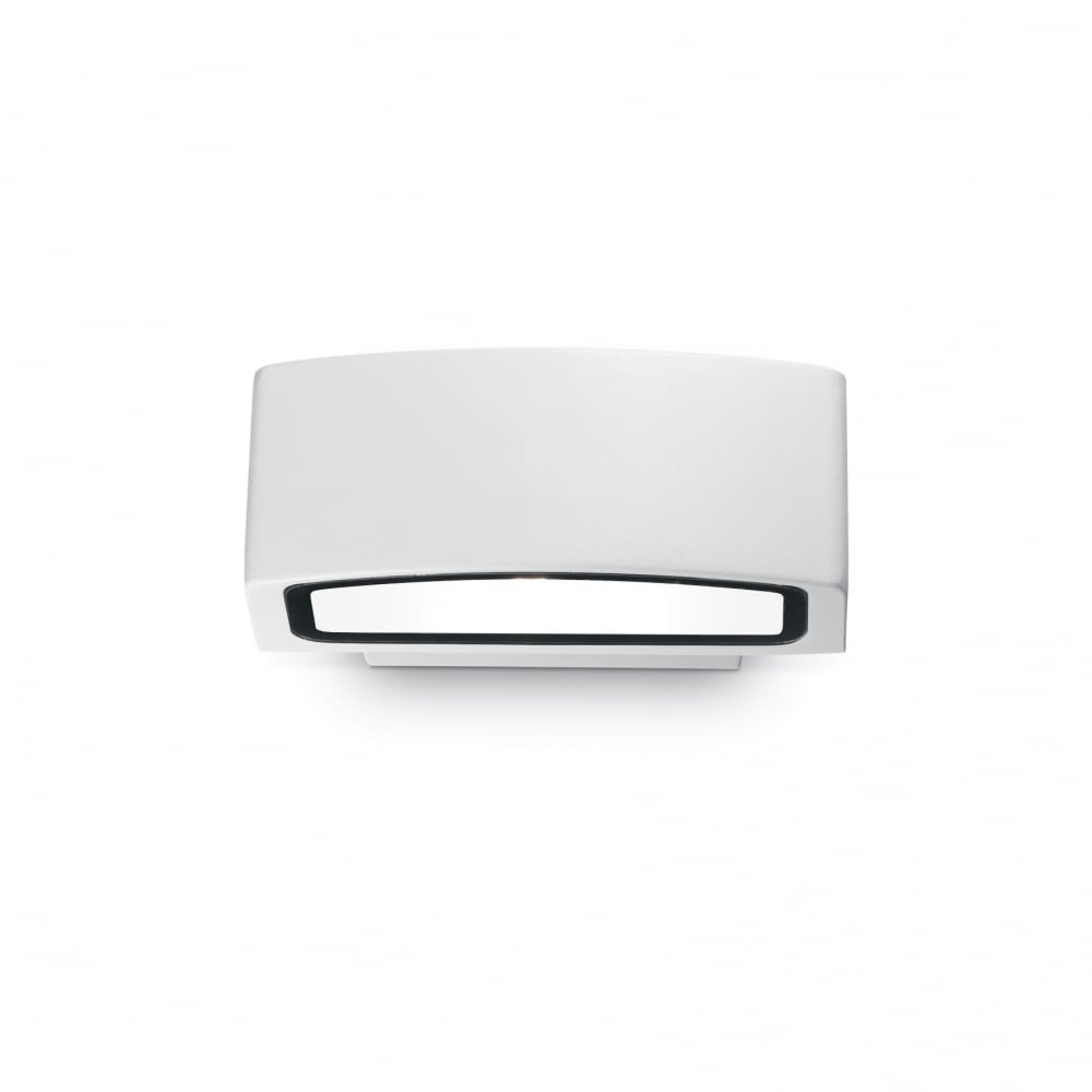 Andromeda Sleek White Outdoor Wall Light Fixture
