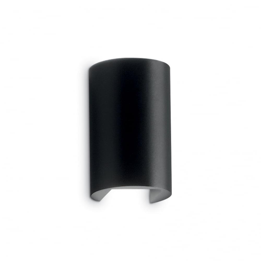 Apollo Black Barrel Outdoor LED Wall Light