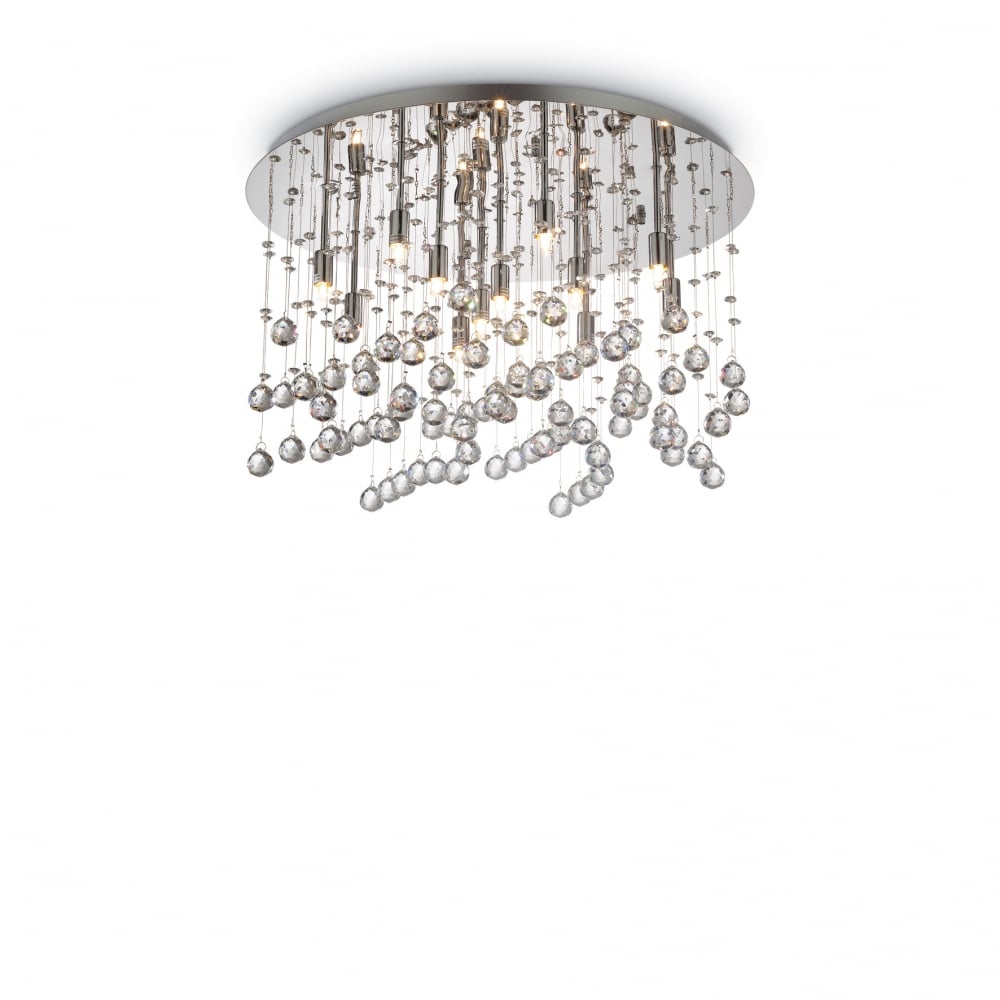 Moonlit Elegance 12-Light Crystal Chandelier