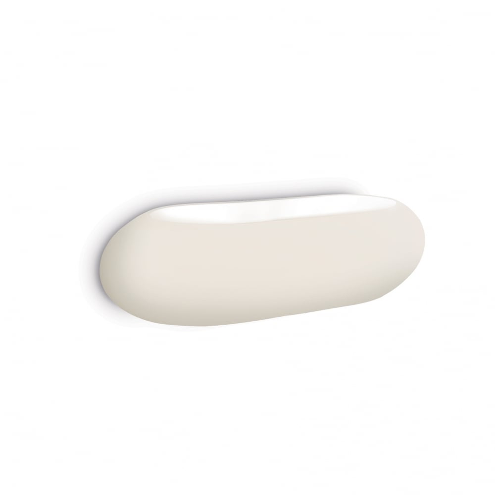 Contemporary Twin Wall Light in Matte White Finish
