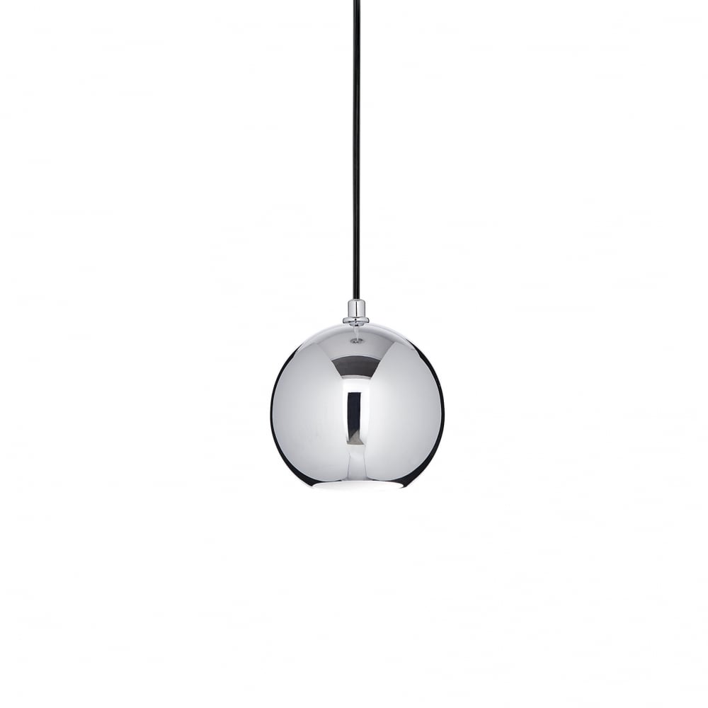 Elegant Modern Single Pendant Light in Chrome Finish
