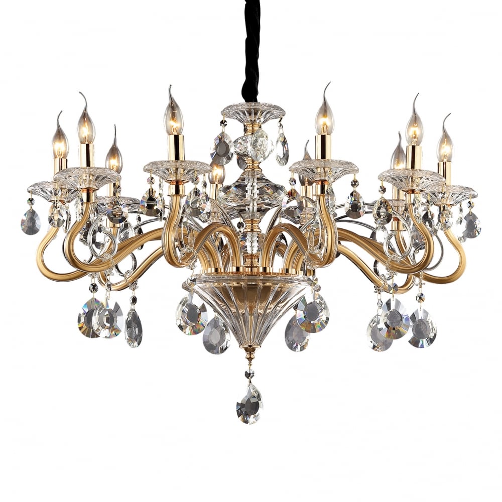 Radiant Gold Negresco 10 Light Pendant Chandelier
