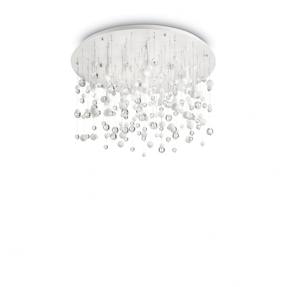 Lumino White 12-Light Modern Ceiling Fixture