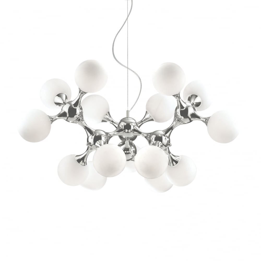 Sleek Modern Nodi Single Pendant Light in White