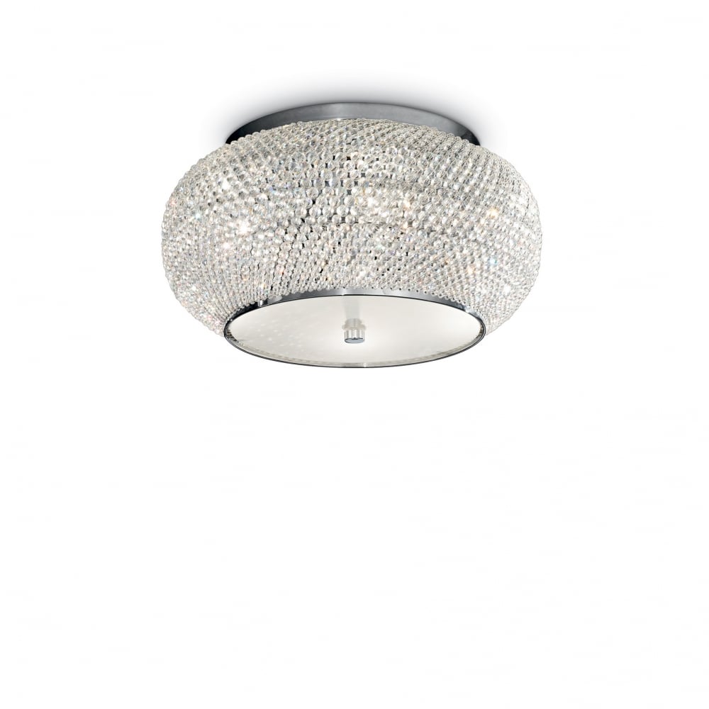 Chrome Pasha 6-Light Traditional Ceiling Spotlight