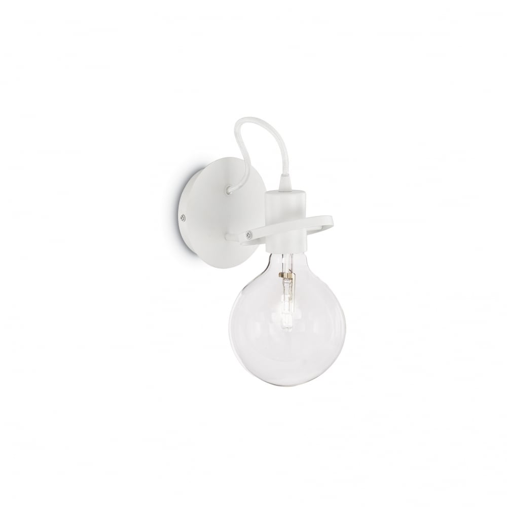 Modern White Radio-Inspired Wall Light