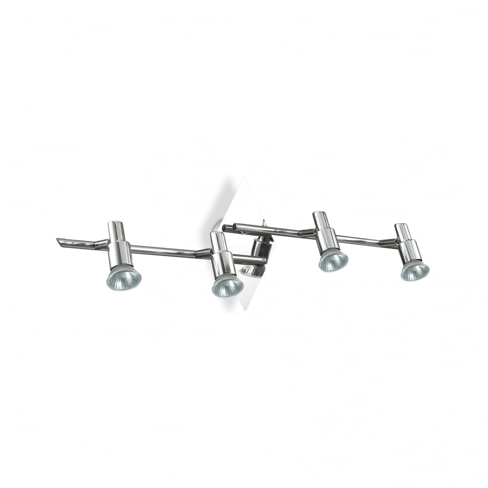 Modern Chrome 4-Light Rotatable Ceiling Fixture