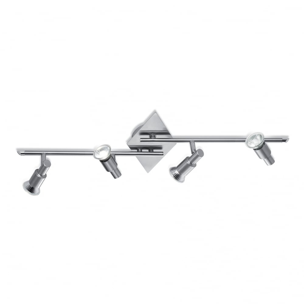 Modern Nickel Quadruple Light Fixture